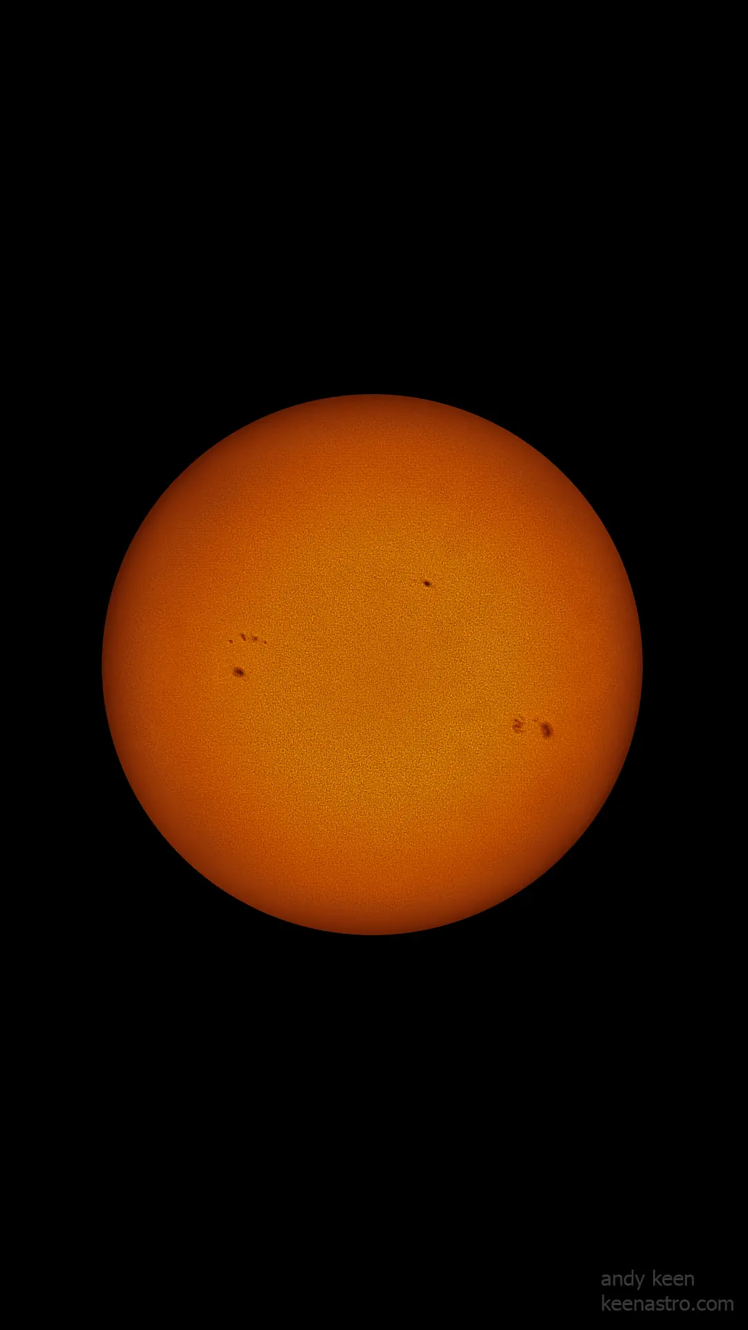 Solar disc captured with Seestar S50